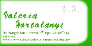 valeria hortolanyi business card